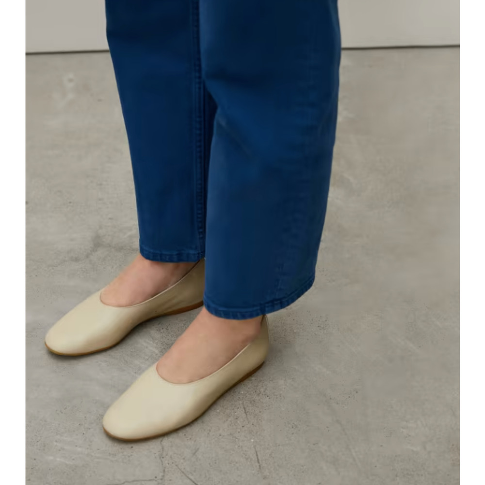 Everlane Womens The Italian Leather Day Glove Flat Size 11 Cream NWOB